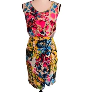Sachin + Babi for Ankara Providence Silk Silver Sequined Side Dress